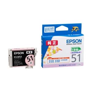 エプソン（EPSON） EP-703A／803A／803AW／903A／903F用インクカートリッジ／小容量タイプ（ライトマゼンタ） ICLM51 - 拡大画像