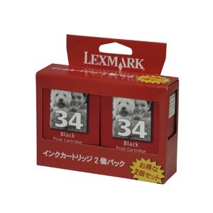 レックスマークインターナショナル 34 ブラックカートリッジ（大容量／2個パック） TPJPN02