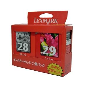 レックスマークインターナショナル 28+29 ブラック+カラーカートリッジ（2個パック） TPJPN19
