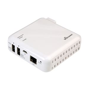 ラトックシステム Wi-Fi USBリーダー（スマホ・タブレット充電機能付） ホワイト REX-WIFIUSB2