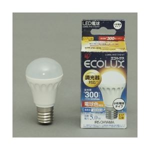 アイリスオーヤマ LED電球 5.0W 小形 調光 電球色相当（300lm） LDA5L-H-E17／D-V1