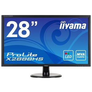 iiyama 28型ワイド液晶ディスプレイ ProLite X2888HS-B1（MVA、LED、フリッカーフリー） X2888HS-B1