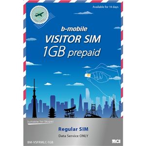 日本通信 b-mobile VISITOR SIM 1GB prepaid （Regular） BM-VSFRMLC-1GB