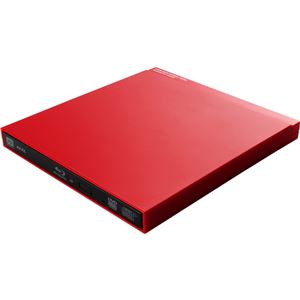 Logitec ポータブルBDドライブ／4K・3D再生／オールインワンソフト付／USB3.0／レッド LBD-PUB6U3VRD