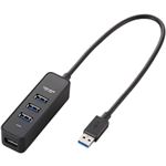 エレコム USB3.0ハブ／マグネット付／バスパワー専用／4ポート／ブラック U3H-T405BBK