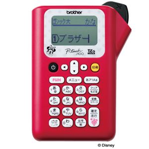 ブラザー工業 ラベルライター P-touch J100 ミニーレッド PT-J100MR