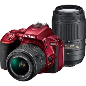 ニコン デジタル一眼レフカメラ D5500 ダブルズームキット レッド D5500WZRD