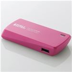 エレコム スマートフォン用モバイルバッテリー／USB Micro-Bメス-USBAメス／1800mAh／ピンク DE-U01L-1810SPN