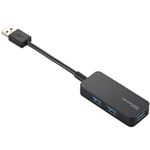 エレコム USB3.0ハブ／ケーブル固定／バスパワー専用／3ポート／ブラック U3H-K304BBK