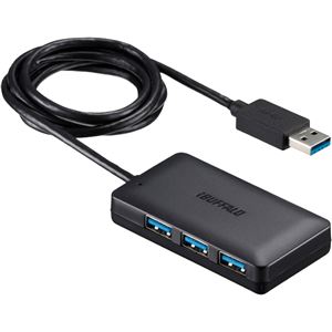 バッファロー（サプライ） USB3.0ハブ 4ポートセルフパワータイプ マグネット付き ブラック BSH4A08U3BK