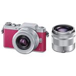 パナソニック（家電） デジタル一眼カメラ LUMIX GF7 ダブルズームレンズキット （ピンク） DMC-GF7W-P