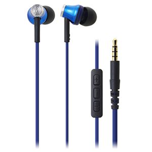 オーディオテクニカ iPod／iPhone／iPad専用インナーイヤーヘッドホン ブルー ATH-CK330i BL