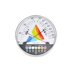 ドリテック 熱中症・インフルエンザ警告温湿度計 （ホワイト） O-311WT - 拡大画像