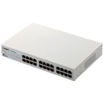 エレコム Giga対応スイッチングHub／24ポート／金属筐体／磁石付き／電源内蔵モデル／ホワイト EHC-G24MN-HJW