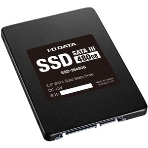 アイ・オー・データ機器 Serial ATAIII対応 内蔵2.5インチSSD 480GB SSD-3S480G - 拡大画像