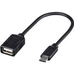 バッファロー（サプライ） USB2.0変換ケーブル（Aメス to C） 0.15m ブラック BSUAMC2015BK