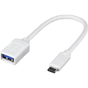 バッファロー（サプライ） USB3.1 Gen1変換ケーブル（Aメス to C） 0.15m ホワイト BSUAMC311015WH - 拡大画像