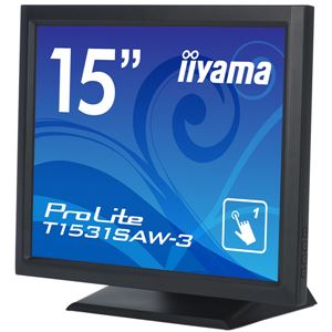 iiyama 15型液晶ディスプレイ ProLite T1531SAW-3 （超音波表面弾性波方式タッチパネル）マーベルブラック T1531SAW-B3 - 拡大画像
