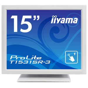 iiyama 15型液晶ディスプレイ ProLite T1531SR-3 （抵抗膜方式タッチパネル）ピュアホワイト T1531SR-W3 - 拡大画像