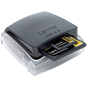 レキサー Professional CF/SDデュアルスロットカードリーダーUSB3.0/UHS-II対応 LRW400CRBJP - 拡大画像