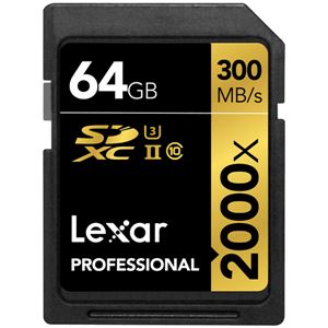 レキサー Professional 2000x SDXC UHS-IIカード 64GB LSD64GCRBJPR2000R - 拡大画像