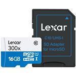 レキサー High-Performance 300x microSDHC UHS-IカードClass10（45MB） 300倍速 SDアダプター付 16GB LSDMI16GBJPR300A