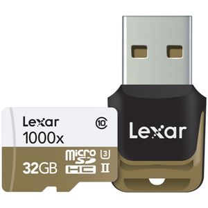 レキサー Professional 1000x microSDHC UHS-IIカード USB3.0リーダー付32GB LSDMI32GCBJPR1000R - 拡大画像