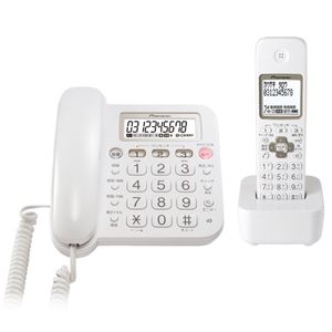 パイオニア デジタルコードレス留守番電話機（子機1台） ホワイト TF-SA15S-W - 拡大画像