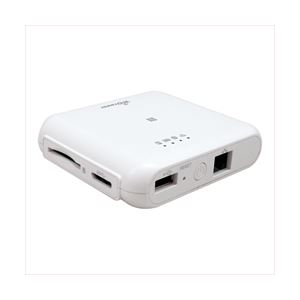 ラトックシステム Wi-Fi SDカードリーダー 5GHz対応 433Mbpsモデル （ホワイト） REX-WIFISD2 - 拡大画像
