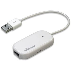 ラトックシステム Wi-Fi USBリーダー（USB給電モデル）（ホワイト） REX-WIFIUSB1F - 拡大画像