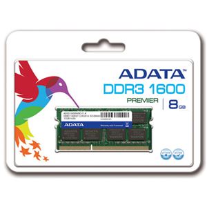 ADATA メモリ 8GB DDR3 SO-DIMM (1600) -512x8 リテールパッケージ AD3S1600W8G11-R