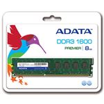 ADATA メモリ 8GB DDR3 U-DIMM (1600) -512x8 リテールパッケージ AD3U1600W8G11-R