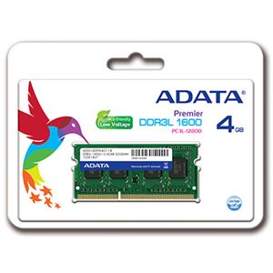 ADATA メモリ 4GB DDR3L Low Voltage SO-DIMM (1600) -512x8リテールパッケージ ADDS1600W4G11-R