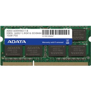 ADATA メモリ 8GB DDR3L Low Voltage SO-DIMM (1600) -512x8リテールパッケージ ADDS1600W8G11-R