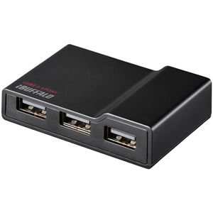 バッファロー(サプライ) USB2.0 TV/PC対応セルフパワー4ポートハブ ブラック BSH4A11BK - 拡大画像