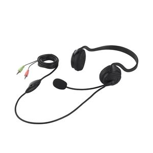 バッファロー(サプライ) ヘッドセット 両耳ネックバンド式 ノイズ低減 ブラック BSHSN02BK - 拡大画像