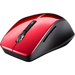 バッファロー(サプライ) Bluetooth3.0対応 BlueLEDマウス 静音/5ボタン/DPI切り替えボタンレッド BSMBB23SRD