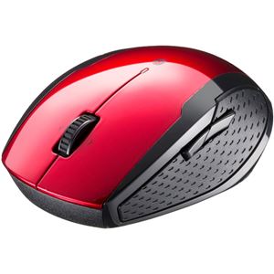 バッファロー(サプライ) Bluetooth3.0対応 BlueLEDマウス 静音/5ボタン/横スクロール レッド BSMBB27SRD