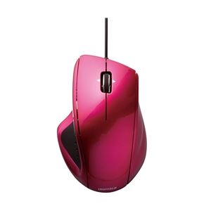 バッファロー(サプライ) 有線BlueLEDマウス 5ボタン/静音/横スクロールタイプ ピンク BSMBU18PK