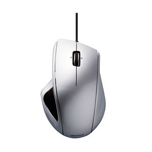 バッファロー(サプライ) 有線BlueLEDマウス 5ボタン/静音/横スクロールタイプ シルバー BSMBU18SV