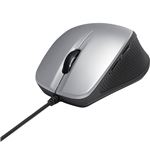 バッファロー(サプライ) 有線BlueLEDマウス 静音/5ボタンタイプ シルバー BSMBU19SV