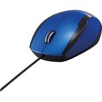 バッファロー(サプライ) 有線BlueLEDマウス 静音/3ボタン/横スクロール ブルー BSMBU25SBL