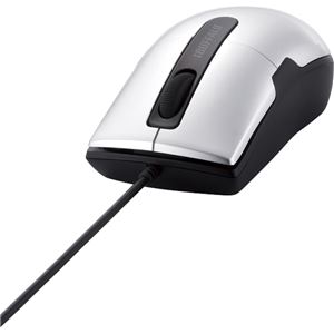 バッファロー(サプライ) 有線BlueLEDマウス 静音/3ボタン Sサイズ シルバー BSMBU26SSSV