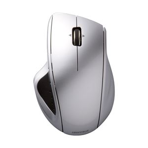 バッファロー(サプライ) 無線(2.4GHz)BlueLEDマウス 5ボタン/静音/横スクロールタイプ シルバー BSMBW11SV