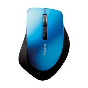 バッファロー(サプライ) 無線(2.4GHz)BlueLEDマウス 静音/5ボタンタイプ ブルー BSMBW13BL