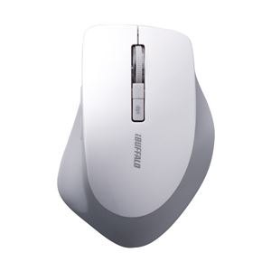 バッファロー(サプライ) 無線(2.4GHz)BlueLEDマウス 静音/5ボタンタイプ ホワイト BSMBW13WH