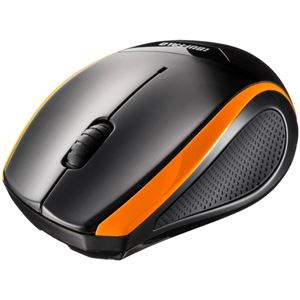 バッファロー(サプライ) 無線(2.4GHz) BlueLEDマウス 静音/3ボタン オレンジ BSMBW28SOR