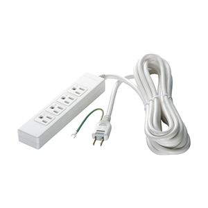 バッファロー(サプライ) 3ピン式電源タップ 4個口タイプ 2m ホワイト BSTAPST3420WH