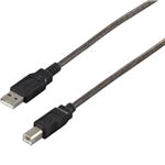 バッファロー(サプライ) USB2.0ケーブル(A to B) 5m ブラックスケルトン BSUAB250BSA