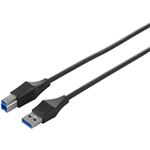バッファロー(サプライ) ユニバーサルコネクター USB3.0 A to B スリムケーブル 1.0m ブラック BSUABSU310BK